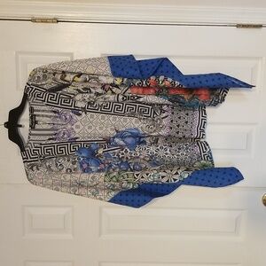 Tolani Collection PrintedWoven Kaftan Blouse size xs